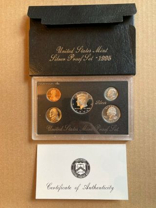 1995 - S (san Francisco) United States Silver Proof Set In Case Vintage