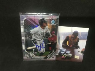 Luis Robert Chicago White Sox Autographed Signed 2019 Bowman Chrome Refractor