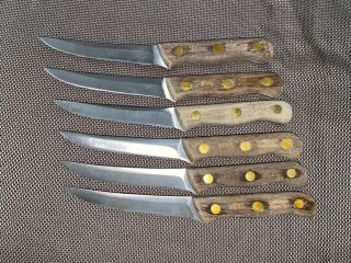 Vintage Set Of 6 Chicago Cutlery 103s Steak Knives
