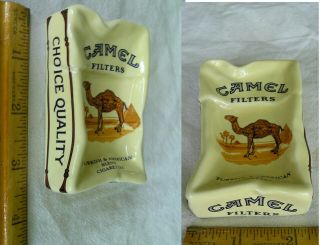 Vintage Joe Camel Cigarette Ashtray Crushed Pack Old Advertising Logo Sign