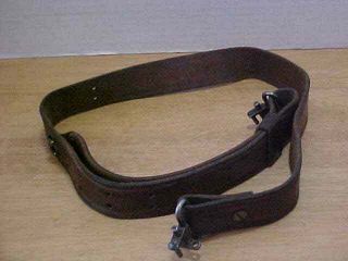 Vintage Hunter Military Style 1” Leather Rifle Sling,  Swivels