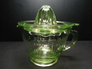 Vintage Depression Light Green 2 Cup Measuring Cup And Juicer Reamer
