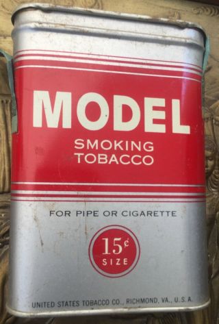 Model Smoking Tobacco Pocket Tin Vintage Fine Scratches Onlt