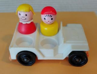 Vintage Fisher Price A - Frame Playset Jeep & Little People