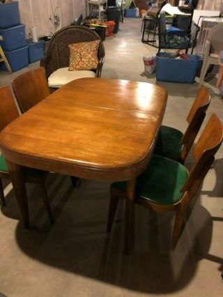 Heywood Wakefield Dining Table And Chairs -