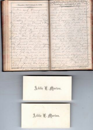 1876 Centennial Exposition Handwritten Diary 18yr Old Addie Morton Lockport Ill