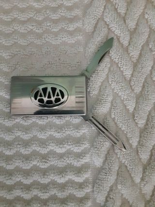 Vintage Aaa Money Clip With Pocket Knife And File