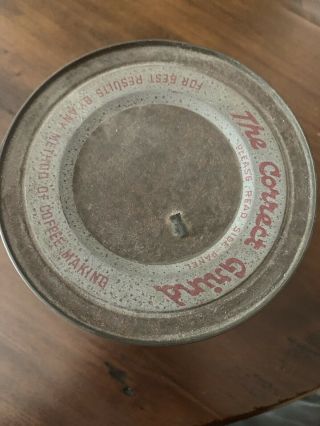 VINTAGE HILLS BROS 2 LB.  EMPTY Key - Wind CORRECT GRIND COFFEE TIN CAN with Lid 2