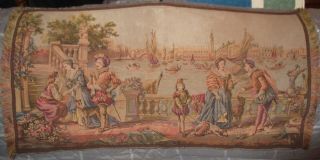 Vtg Belgian Tapestry ' Venice Scene ' Made in Belgium 18.  75 
