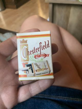 Advertising Tin Pocket Vintage Chesterfield Cigarettes Ashtray