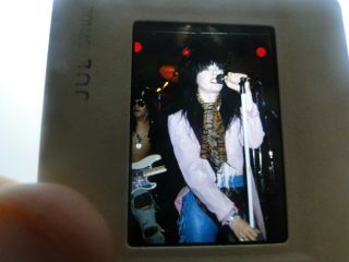 Vintage 80s Heavy Metal/glam/hair/ Band Unpub.  Photo Slide Smashed Gladys B84c
