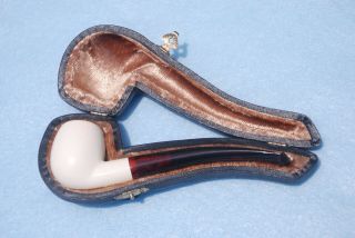 Vintage Estate Find,  Tobacco Smoking Pipe,  With Leather Case