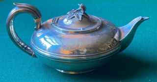 Antique Solid Silver Georgian Aladdin Style Teapot Charles Fox London Specthcley