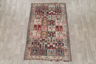 Vintage Garden Design Bakhtiari Geometric Oriental Area Rug Handmade Carpet 5x7 2