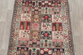 Vintage Garden Design Bakhtiari Geometric Oriental Area Rug Handmade Carpet 5x7 3