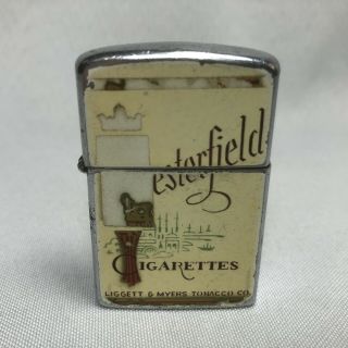 Vintage Japanese Chesterfield Cigarettes Continental Windproof Tobacco Lighter