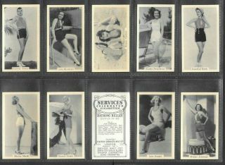 United Services 1939 (glamour) Full 50 Card Set  Bathing Belles
