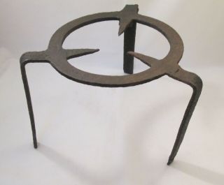 A Large Vintage Wrought Iron Fireside Stand / Trivet