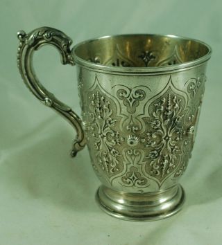 Victorian Silver Christening Mug George Fox London 1875 165g Bzx