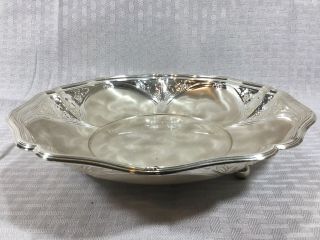 Vintage Wmf Ikora Germany Silver - Plated Dish Bowl Footed 10 " 3/74 6584