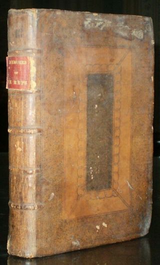 Memoirs Of The Cardinal De Retz,  1723,  First Edition In English,  Antique Leather