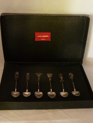 Boxed Set Of Six Western Australian Sterling Silver Tea Spoons By J A Linton