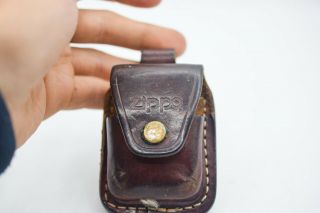 Zippo Leather Case Lighter Holder Usa Made Pouch Handmade Belt Loop Lock Vintage