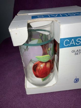 Vintage Casuals Glasses,  By China Pearl.  Apple Design,  Glass