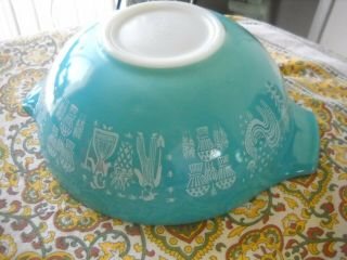 Pyrex Cinderella Mixing Bowl Amish Butterprint Turquoise 444 Vintage