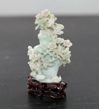 Antique Chinese carved apple jade fine vase,  19th century,  Qing Dynasty RARE 2