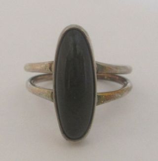 Vintage Sterling Silver Onyx Ring Size 5 1/2