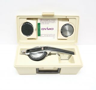 Euc Vintage Dymo 1570 Tapewriter Kit W/ Case & Bundle Label Maker Deluxe