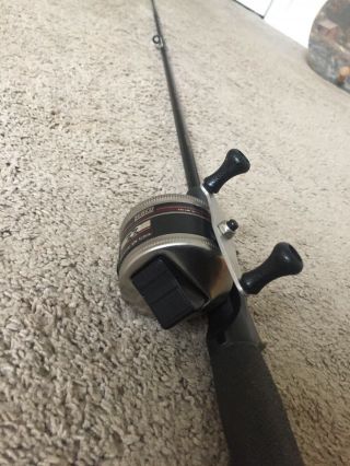 Old Vintage Zebco 33 Fishing Reel And Rod Feathertouch 3