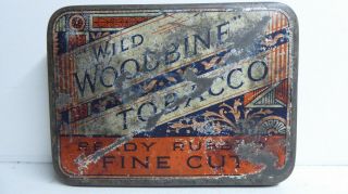 Vintage Wild Woodbine Ready Rubbed Tobacco Tin