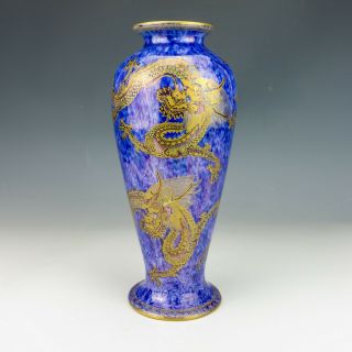 Antique Wedgwood China - Oriental Dragon Lustre Fairyland Vase - Art Deco