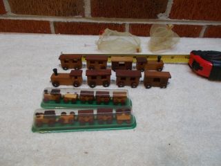 Vintage Loquai Holzkunst Miniature Wood Trains W.  Germany