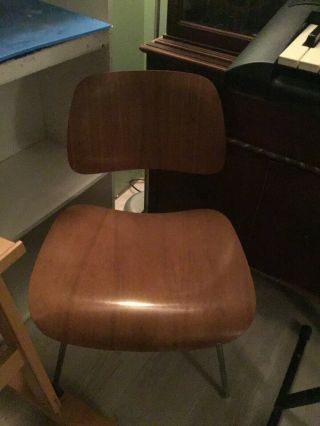 Vintage Eames Dcm Chair Herman Miller Dining Chair Black Walnut Molded Plywood