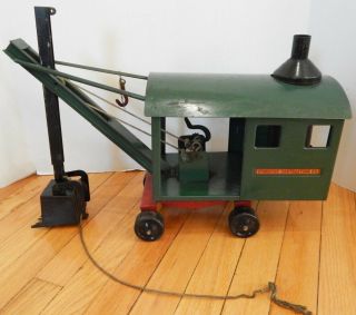 Antique Vtg Sturditoy Construction Co Steam Shovel Pressed Steel Toy Truck