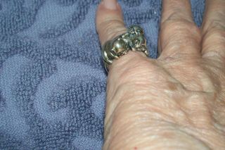 Sterling Silver.  925 3 Baby Kittens All Sterling Silver Ring Sz 6.  5 Vintage