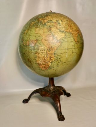 Antique Twelve Inch Terrestrial World Globe By Hammond