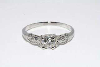 $3,  700.  40ct Antique Art Deco Natural Old Mine Cut Diamond Platinum Ring