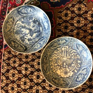 Lovely Chinese Ming Dynasty Swatow Shipwreck Large Plates