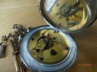 1869 H.  Z.  Culver Antique Elgin National Watch Co Size 18 Coin Pocket Watch Runs