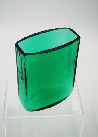Vintage Blenko Hand Blown Glass Vase - 446 - Sea Green 2