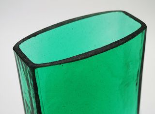 Vintage Blenko Hand Blown Glass Vase - 446 - Sea Green 3