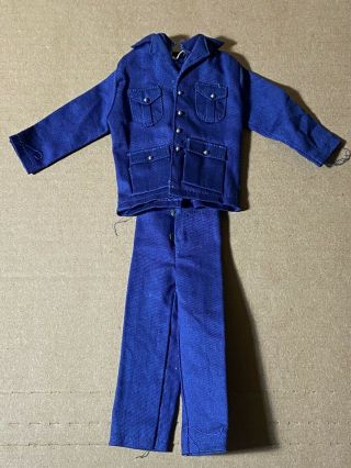 Vintage 1964 - 1967 Gi Joe Action Pilot Dress Jacket & Pants Blue Hasbro Hong