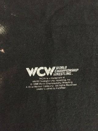 Vintage 90s WCW GOLDBERG Long sleeve Wrestling Shirt Black 3