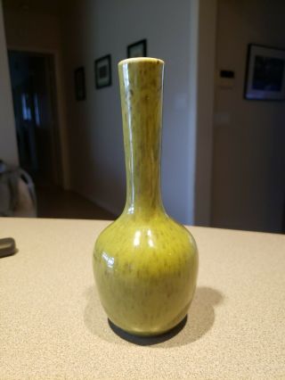 Vtg Mcm Royal Haeger Art Pottery Rg - 68 Green Mottled Glaze 7 3/8 " Bud Vase