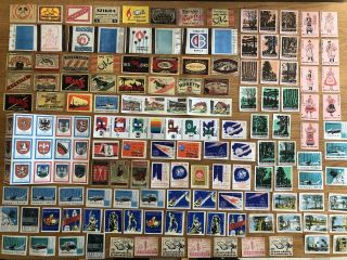 Vintage Matchbox Labels - Made In Various Countries (8) Russia