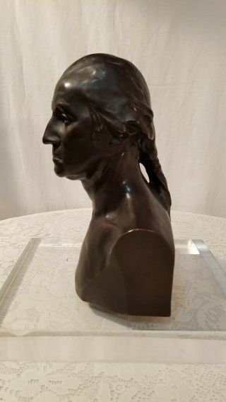 Rare Bronze Henry Bonnard George Washington Bust 1910